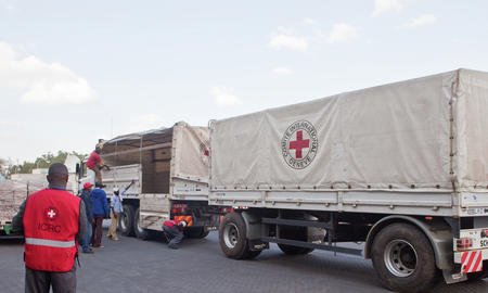 ICRC loading truck