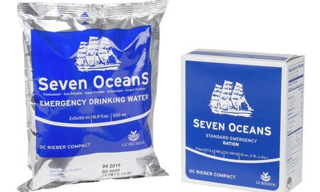 Seven OceanS water and emergency rations